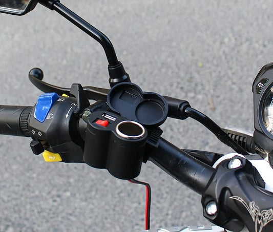 Cargador USB Impermeable Para Motocicleta Con Encendedor